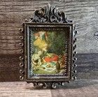 Itallian Vintage Brass Picture Frames Ornate Filigree Wall Hanging Oval Square 