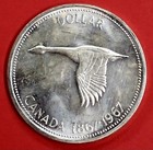 1867 - 1967 Canadian Silver Dollar 80  Silver Qeii   Goose