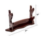 Medieval Sword Stand Solid Wood Horizontal Display Rack For Katana Dagger 2 Tier