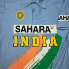 Vintage India Cricket Jersey Mens Medium Blue Original Sahara 2003 Y2k Shirt