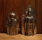 Antique Two Part Chocolate Mold Santa Saint Nick Nickholas And Black Peter