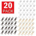 20 40 Pc Zipper Fixer Repair Pull Tab Kit Bags Replacement Molded Slider Fix  5