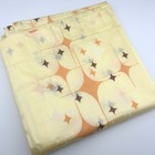 Pair Deadstock Vintage Mcm Starburst Vinyl Bathroom Curtains Yellow Atomic 68x60