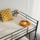Metal Loft Bed Twin Size Heavy Duty Bedframe With Ladder   Full-length Guardrail