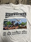 Vintage 90s The Highway Men T Shirt Large White Jonny Cash Willie Nelson Rare