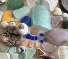 Genuine Beach Sea Glass - 1 And 1 2 Pounds W  Sea Marble Surf-tumbled Mendocino