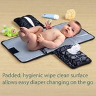 Portable Changing Pad - Waterproof Travel Baby Diaper Changing Pad  Mat Foldable