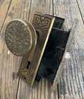 Victorian Door Knobs Lock Set Decorative Brass Passage Door Hardware Collectible