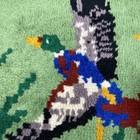 Vintage 70s Hand Made Latch Hook Rug Wall Hanging Ducks Shag 39   x21    60s