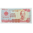 Vietnam 1988 500 Dong Banknote Uncirculated P101 Scenic Dockside View         