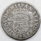 1736 Mexico - Felipe V - 1 2 Real Coin -  917 Fine Silver   0206