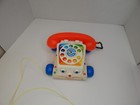 Vintage 1961 Fisher Price Chatter Phone  747 Telephone Pull Toy With Moving Eyes