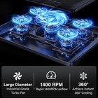 Laptop Cooling Pad For 12-17in Pad 5 Fans Adjustable Height For Gaming Notebooks
