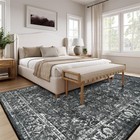 8x10 Area Rugs For Living Room Washable Rugs 8x10 Black Large Rug Indoor Carp   