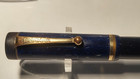 Estate Pen 1916 Beautiful Parker Duofold Junior Lucky Curve In Lapis Blue