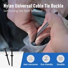 1000pcs Nylon Universal Cable Tie Buckle Self-locking Nylon Zip Ties Holder New