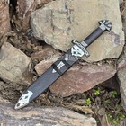 Viking Dagger Sword  16-inch Damascus Steel  Full Tang Double Edge Short Sword