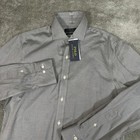 Polo Ralph Lauren Shirt Mens 15 5 34 35 Gray Slim Fit Easy Care Nwt