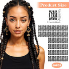 50 Pcs Black Dreadlock Beads Metal Hair Cuffs Adjustable Braid Rings Beard Clips