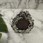 Arthur Court Vintage 90s Mini Picture Frame Bunny Rabbit Bow Easter Oval Silver
