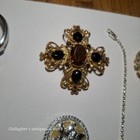 Vintage Costume Jewelry Junk Drawer Lot Florenza Broach 10k Gf Elgin Watch Ring