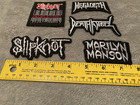  5  Metal Patch Lot-slipknot-megadeth-death Angel-marilyn Manson-hard Rock