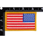Reverse American Flag Patch Full Color  Army Combat Uniform  acu   Hook Fastener