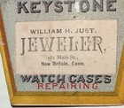 2 Victorian Jewelers Trade Cards Keystone Watch Cases New Britain Ct B48