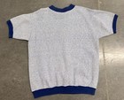 Vintage 60s Sweatshirt Medium Blue Striped Sidney Lanier Poets Sweat Gold Artex