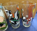 5 - 1976 Vintage Pepsi Collector Series Glasses Tweety Daffy Sylvester Henry   