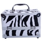 Aluminum Makeup Train Case Jewelry Box Cosmetic Organizer With Mirror 9 x6 x6 
