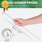 Compost Thermometer 20 Inch     Stainless Steel Soil Temperature Gauge