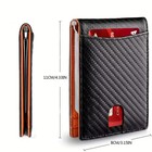 Black Slim Wallet For Men With Money Clip  Rfid Blocking  Minimalist Credit Card