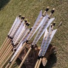12pcs 32  Wooden Arrows Feather Traditional Longbow Recurve Bow Archery Hunting