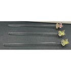 Lot Of 3 Vintage Love Dove Glass Swizzle Sticks