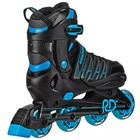 Roller Derby Custom Adult In-fit Skates Padded Boot Shaft - 9-12 - Blue black