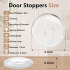 Clear Door Stopper Wall Protector 6 Pcs Adhesive Rubber Knob Cushion 1 57 