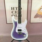 Custom White Burst Solid Body St 6strings Electric Guitar Maple Neck Chrome Part