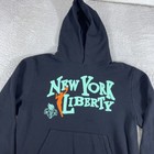 Wnba New York Liberty Playa Society Hoodie Adult Xl Black Pullover Sweatshirt Ny