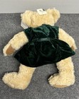 Mty Teddy Bear 10  Plush Green Dress Bow Fancy Stuffed Animal