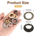 30set 5 16  8mm  Grommets Eyelets With Washers For Shoes  Diy Project  bronze 