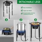 Zokop Portable Propane 225000-btu 1-3 Gas Burners Outdoor Cooker Stove Bbq Grill