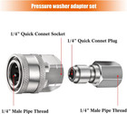 4 Sets Npt 1 4 Inch Pressure Washer Coupler Quick Connect Plug Male Female 1    