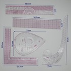 Fashion Clear Metric Sewing Ruler Set french Curve Pattern Rulers For Beginne   