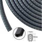 Edge Trim Black Small  Flexible Pvc Protector rubber U 16 Feet 