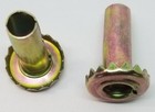 4 Zinc Plated Steel Caster Sockets Wheel Stem Cart Trunk Leg Insert Seat Chair