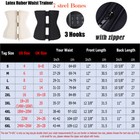 Corset Body Shaper Latex Rubber Waist Trainer Underbust Zipper Slimming Cincher 