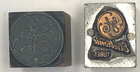 2 Vintage Metal Wood Letterpress Printing Block G-e  General Electric Tubes