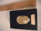 Rare Obsolete Fire Department Chief Badge Named In Lucite West Des Moines Iowa