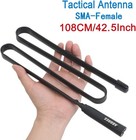 Abbree Ham Radio Antenna 42 5-inch Long Range Sma-female Dual Band Black 